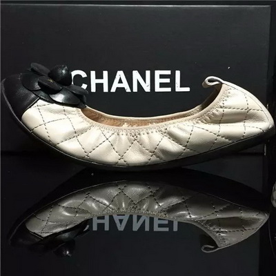 CHANEL Shallow mouth flat shoes Women--066